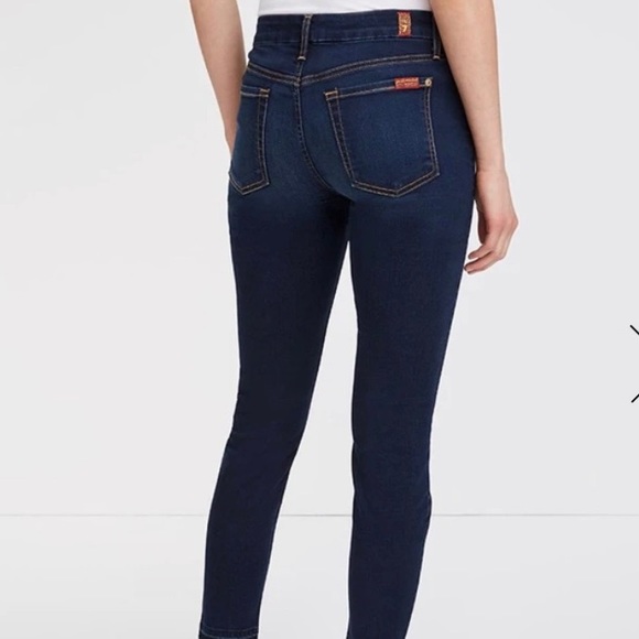 7 For All Mankind The Skinny Jean - Deep Dark Blue - Picture 3 of 11